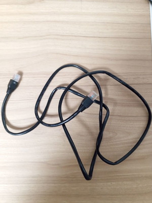 CAT 5E Ethernet Patch Cable 26AWG UTP TIA/EIA 568B.2 AWM Style 2835 used, black 1.5m