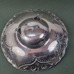 Silver serving dish used, 26 cm diameter