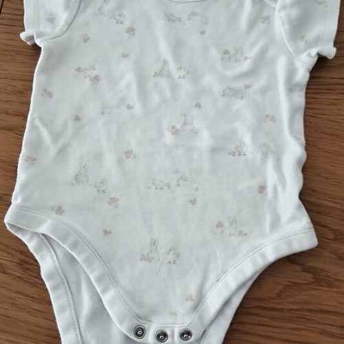 Baby bodysuits used, set of 3 for 9-12 months, cotton