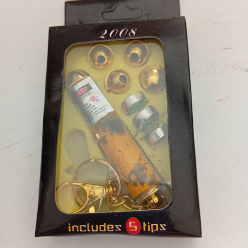 Laser keychain metal yellow new