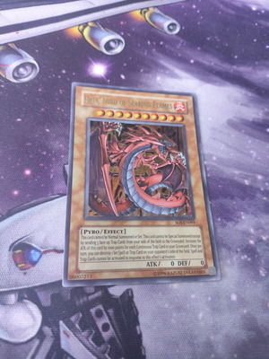 Uria Lord of Searing Flames Yu-Gi-Oh card used, ultra rare, SOI edition