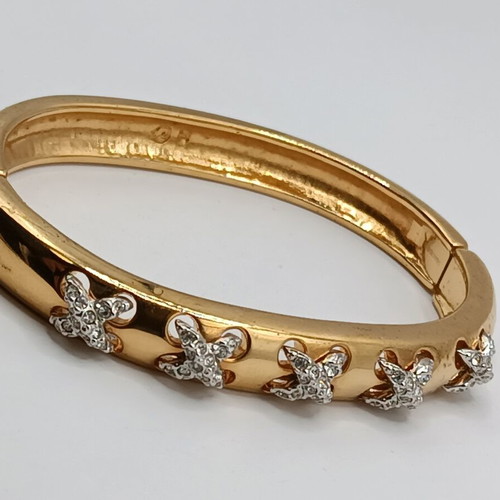 Swarovski vintage gold bracelet with crystals used