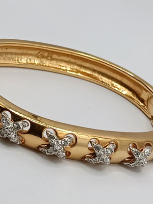 Swarovski vintage gold bracelet with crystals used
