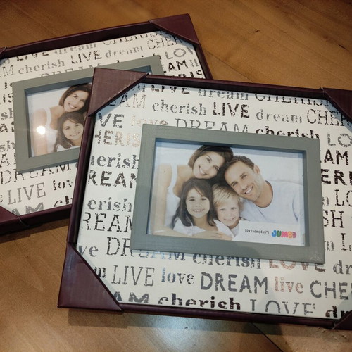 Jumbo photo frames 10 x 15cm set of 2 new