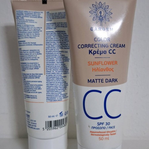 Garden CC Cream Matte SPF30 Dark 50ml new, set of 2
