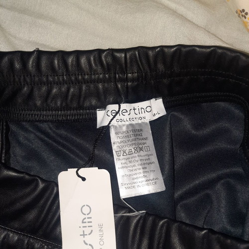Celestino skirt new, faux leather style M-L, black