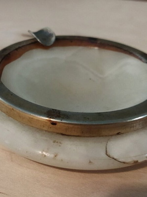 Alabaster ashtray used, 9 cm