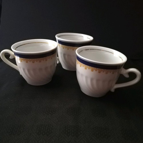 Zajecar coffee cups used, set of 3 Yugoslavian