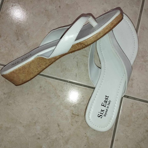 White flip-flops size 39-40 new
