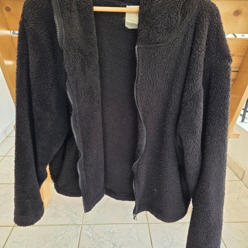 Fleece jacket with hood black used