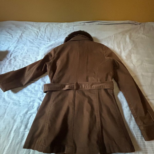 Benetton women's jacket like new with fur collar