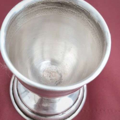 Handmade Silver 800 Egg Cup Set 1960s Vintage Boxed