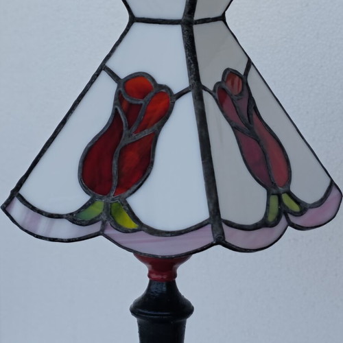 Stained glass table lamps, set of 2