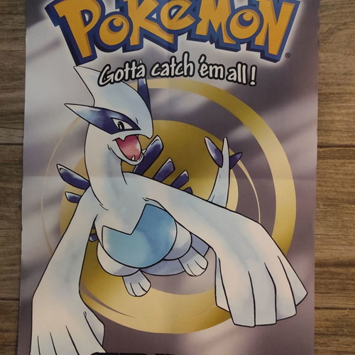 Pokemon Gold and Silver Poster used, collectible Gameboy Color