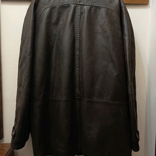 Vittorio Italia men's jacket 100% leather like new, brown, size L