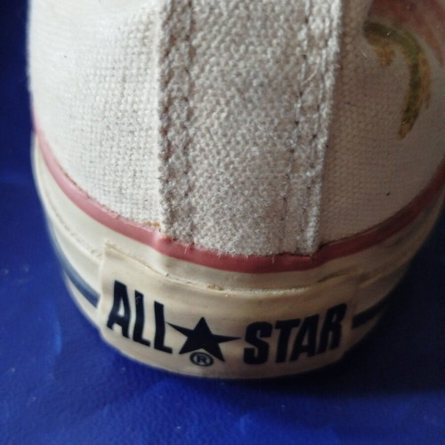 Converse All Star high-top boot used, size 37, ivory with flower design