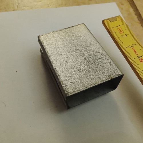 Vintage metal case for tsarouhi matchbox used