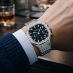 Ανδρικό ρολόι Curren POLYGON Chrono καινούργιο, μαύρο και ασημί