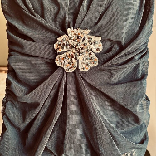 Stenia Strapless Bustier Like New With Central Beaded And Sequin Detail