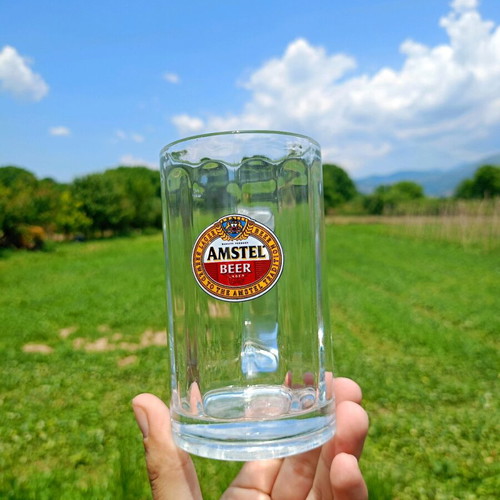 Amstel beer glass set used, 7 pieces, 250ml