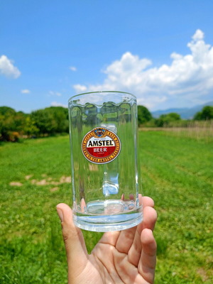 Γυάλινα ποτήρια μπύρας Amstel μεταχειρισμένα, σετ 7, 250ml