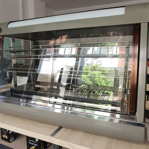 Fresh Profi Heated Display Case like new, gray tabletop