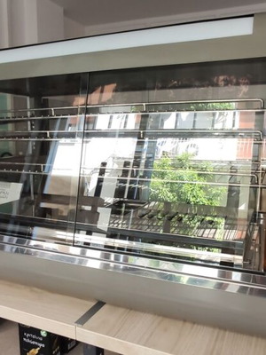 Fresh Profi Heated Display Case like new, gray tabletop