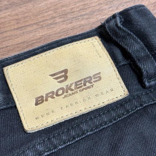 Brokers men's black jeans with rips, size W30, like new