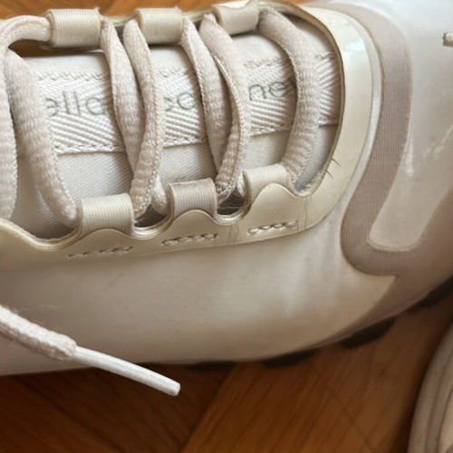 Adidas by Stella McCartney Adizero XT athletic shoes used, white and grey