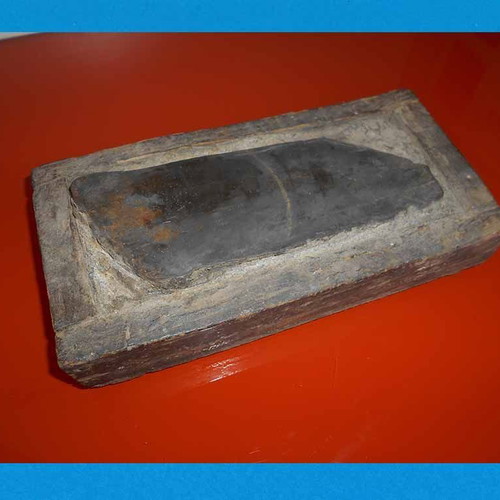 Old traditional knife sharpener used with handmade wooden case