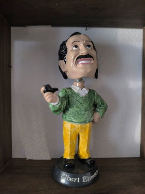 Albert Einstein figure 20cm like new with moving head