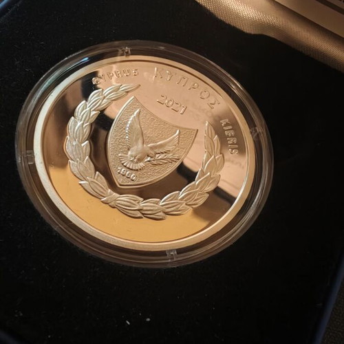 Cyprus 5 Euro 2021 Silver Proof Coin 60 Years UNESCO