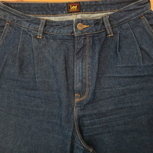 Lee Pleated Stella Taper DK Stone Bolton Jeans 32x31 like new