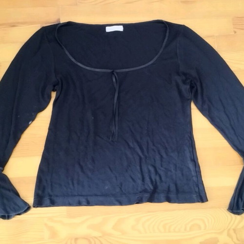 On Line black blouse with bell sleeves used