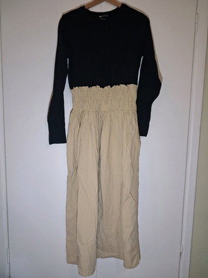 Zara Maxi Dress Used Black/Beige Size L