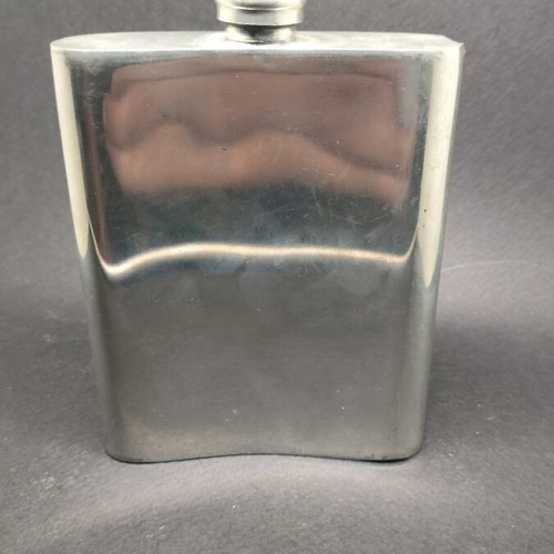 Scotland Yard flask used, pewter construction, made in England