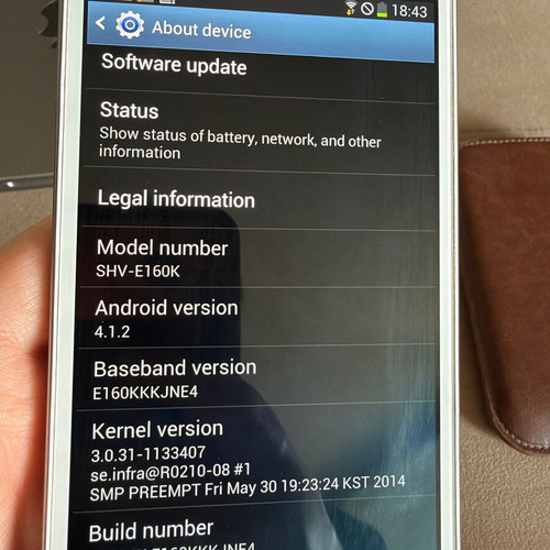 Samsung Galaxy Note SHV-E160S used Korean Olleh version 32GB