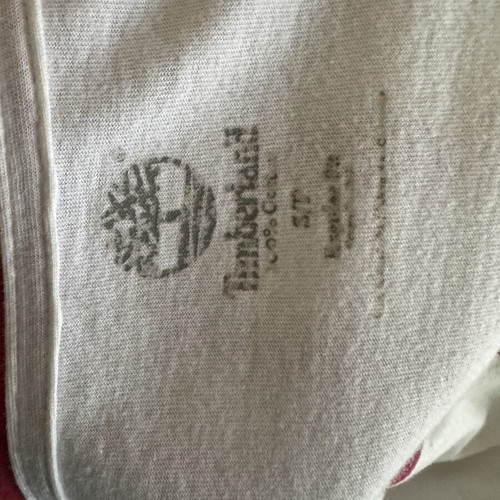 Timberland long sleeve shirt used, size XL, white and red