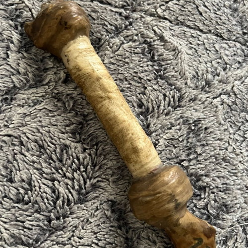 Handmade rustic walking stick used 92 cm with engraved year 2011