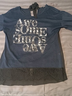 Paranoia top like new, black and blue, one size