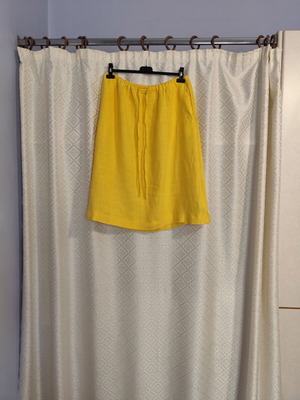 Linen yellow skirt Anna Riska like new, size XL