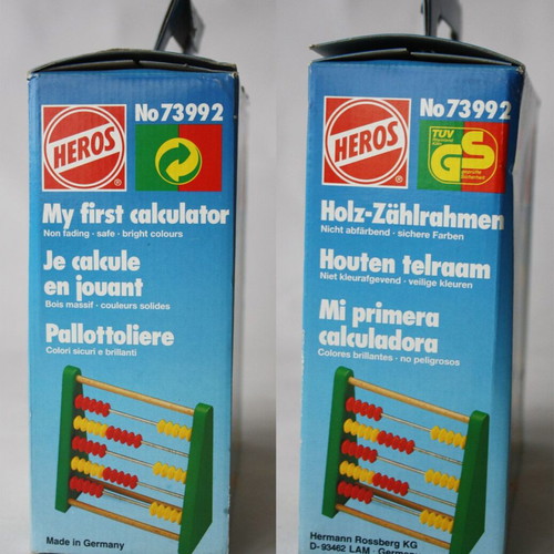 Vintage 90's Heros Wooden Learning Abacus New