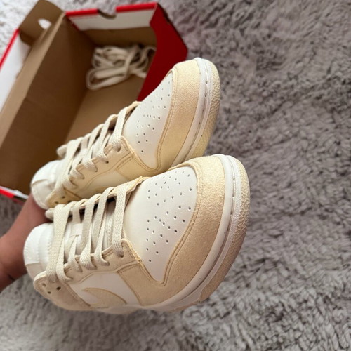 Nike Dunk Low new beige athletic shoes size 40.5