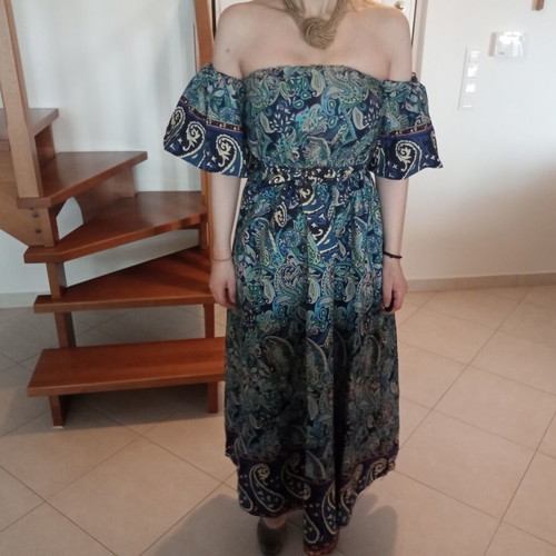 Long Strapless Summer Dress Made in Italy like new, multicolor