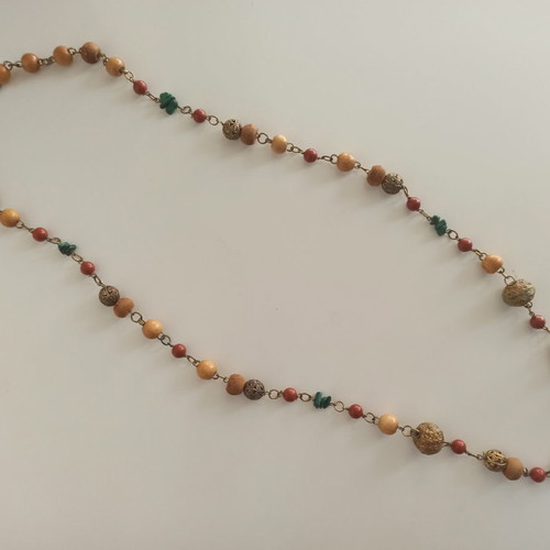 Vintage ethnic boho necklace like new in earthy colors