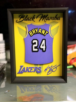 Kobe Bryant Black Mamba framed picture like new