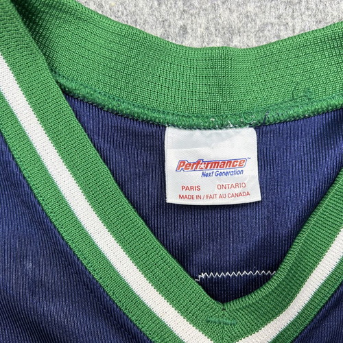 Vintage 90s Game Worn Canadian Football Jersey #8 Ridge Navy Green M used