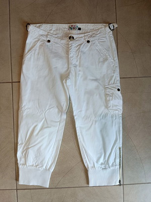Miss Denim λευκό κάπρι cargo παντελόνι μέγεθος M σαν καινούργιο