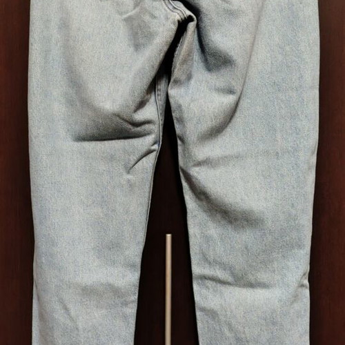 Women's high-waist jeans size 28 like new, turquoise with fabric details
