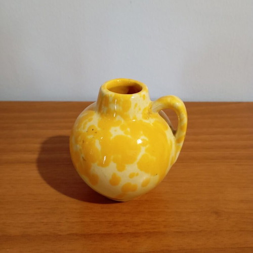 Small vase used vintage German ceramic 1970 height 9 cm